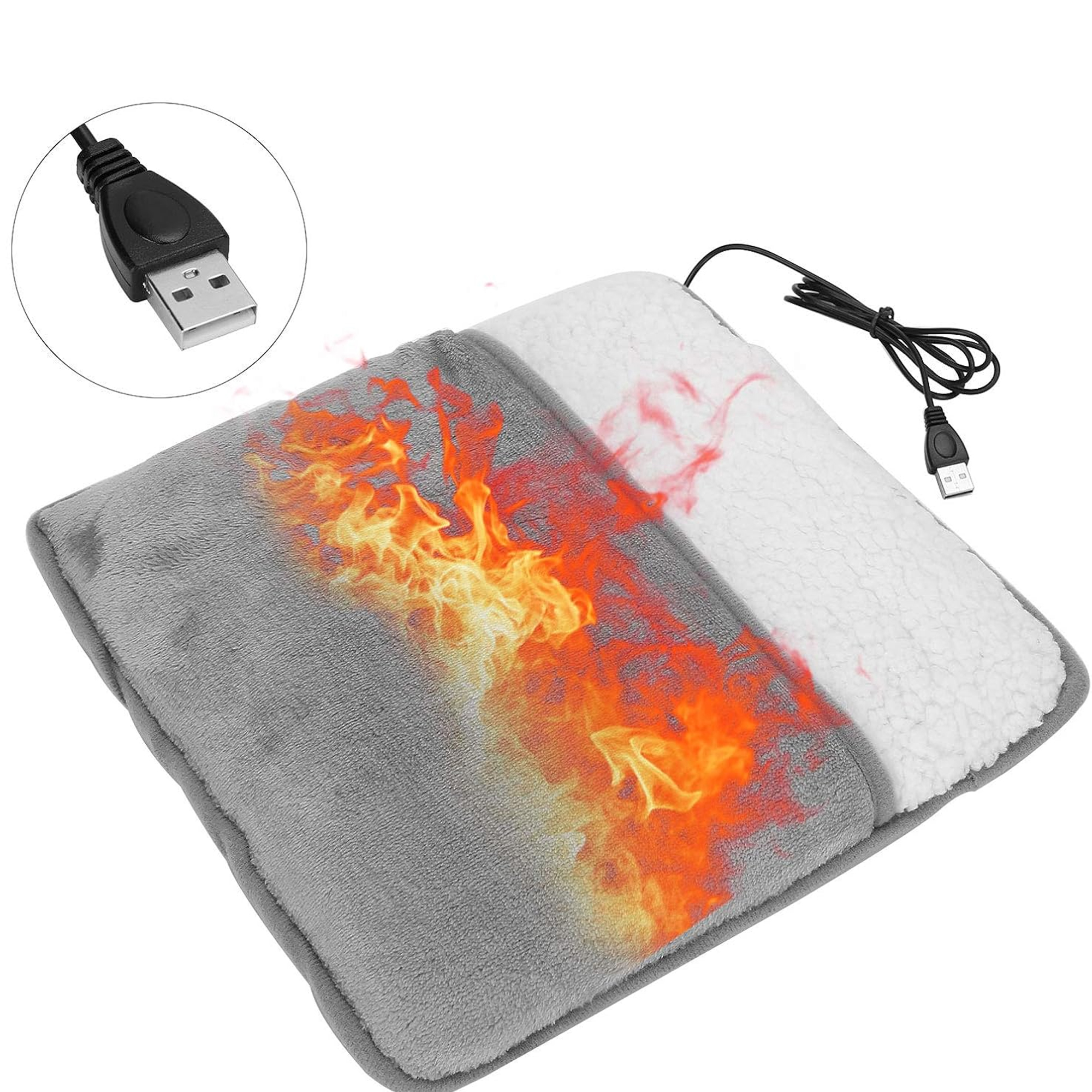 جهاز تدفئة القدم الكهربائى مزود ب وسادة تدفئة مخملية ناعمة - Image 5